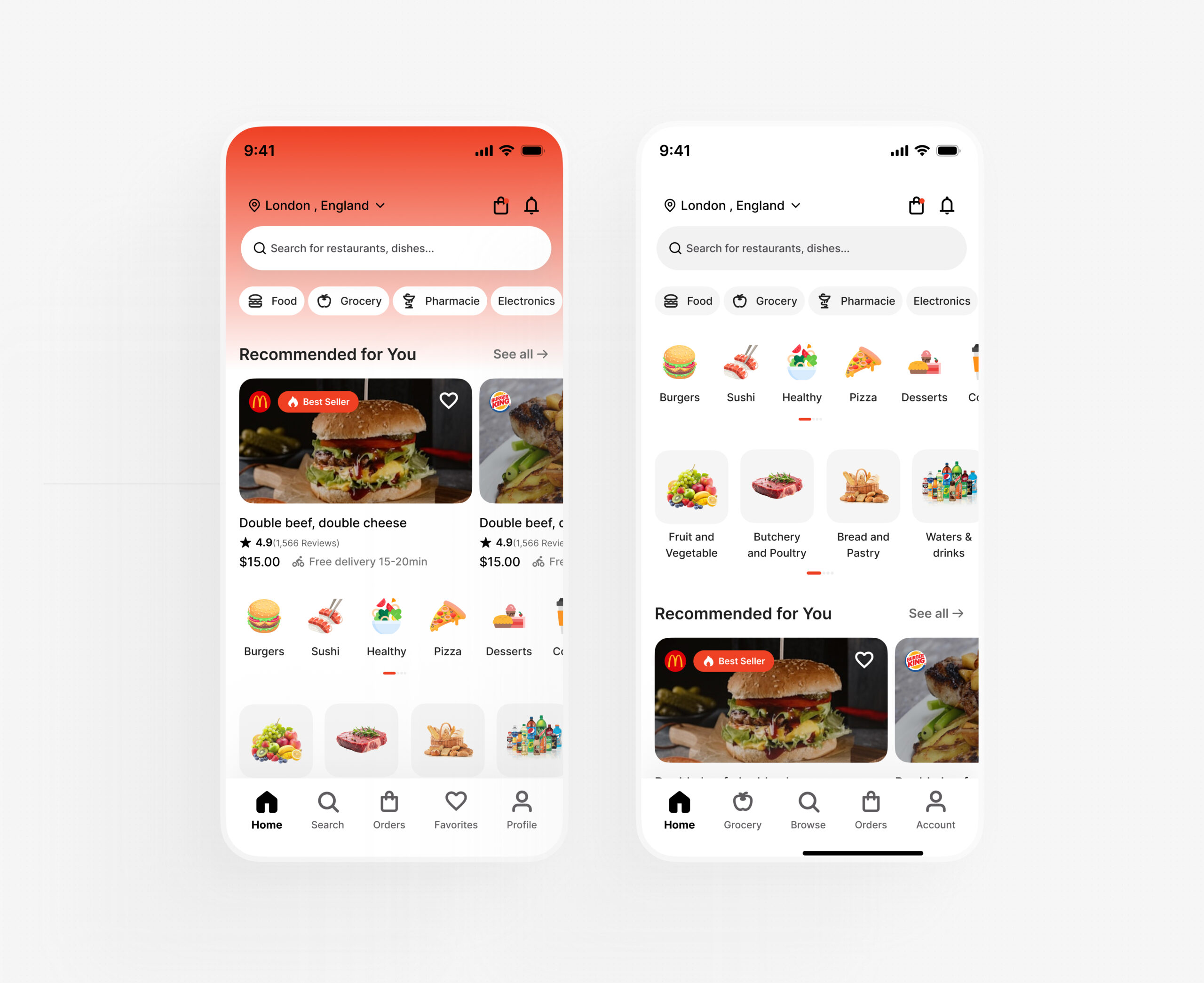 Food App design